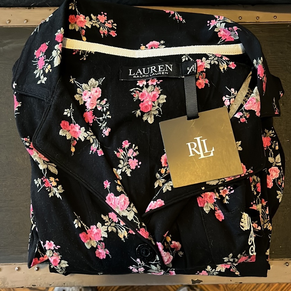 Ralph Lauren Black Floral PJ Set